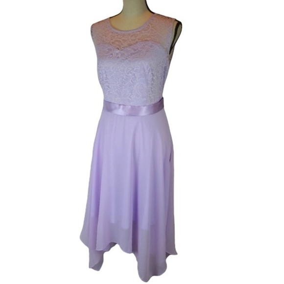 Bery Love Prom Wedding Dress Lace A Line Chiffon, Lavender Size XL - Picture 1 of 9